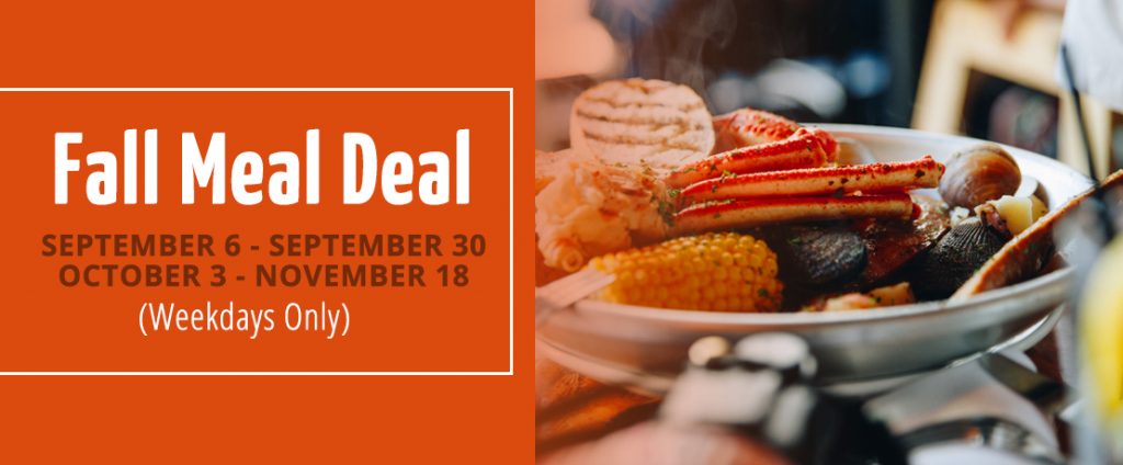 Fall Meal Deal with seafood in frying pan